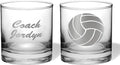 Alterd Industries Volleyball Coach Gift - Personalized Engraved Pint Glass, Beer Glass, End of Season, Coach Accessories, Coaching Gifts, Supplies (Volleyball, Dbl Whiskey Gift Box)