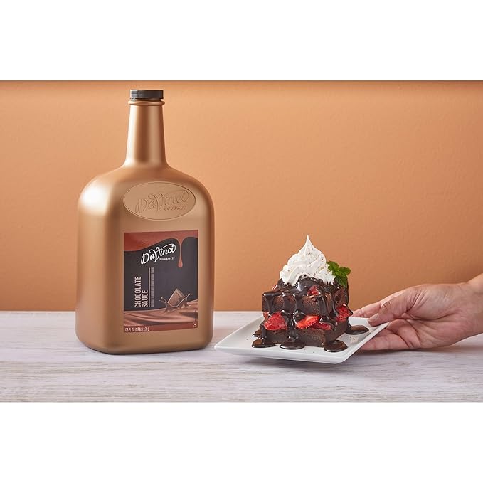 DaVinci Gourmet Chocolate Sauce, 128 Fluid Ounces (Pack of 1)