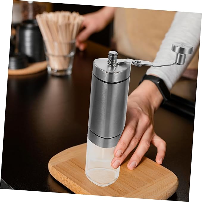 Milisten Manual Coffee Grinder Triangle Handle Stainless Bean Mill Adjustable Grind Size Easy to Use for Home Brewing for Coffee Enthusiasts