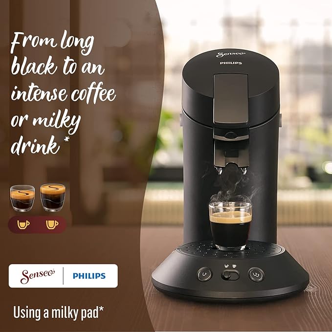 Senseo Extra Strong Dark Roast Coffee Pods, 48 Count (Pack of 10) - Single Serve Coffee Pods Bulk Pack for Senseo Coffee Machine - Compostable Coffee Pods for Hot or Iced Coffee, Cold Brew Coffee