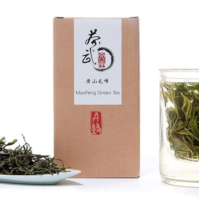 ChaWuWarmSun-[A] MaoFeng Green Tea Loose Leaf,4oz/115g,HuangShan Mao Feng Chinese Tea