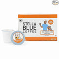 Stella Blue Coffee Pods, Miss Peaches Blend, Medium Roast Citrus Caramel, Fruity Notes 100% Arabica Beans, Ethically Sourced from Central and South America, 12 Recyclable K Cup Compatible Pods