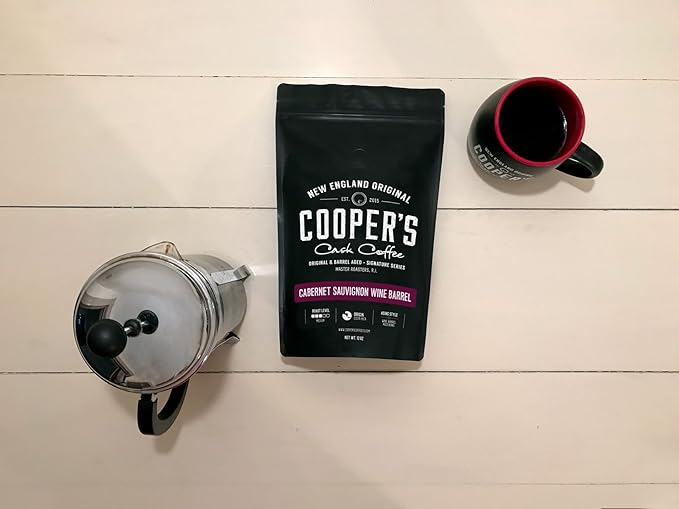 Cabernet Sauvignon Wine Barrel Aged Coffee | Costa Rica Beans, Incredibly Complex & Smooth Roasted Fresh - Whole bean 12oz Bag