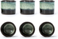 Japanese Tea Cups Set of 6 Ceramic Tea Cups, 2.5 Ounces Ceramic Cups, Matcha Cups(magic interior&exterior)