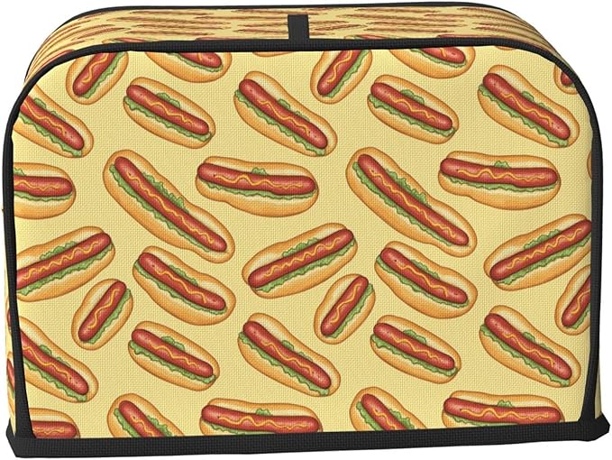 Toaster Cover 2 Slice Hotdogs Kitchen Small Appliance Covers with Pockets Dust and Fingerprint Protection