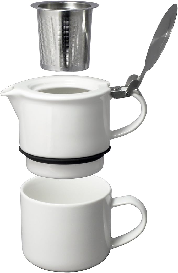 FORLIFE Tea for One with Infuser 14 ounces, Black Graphite
