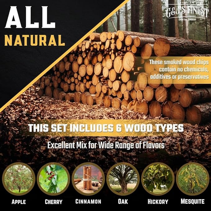 Whiskey Smoker Kit | Cocktail Smoker Kit| Bourbon Smoker Kit| Old Fashioned Smoker Kit with 3-Flame Torch, 6 Wood Chips & Gift Box for Smoking Drinks| Whiskey Gift for Men (No Butane Incl.)