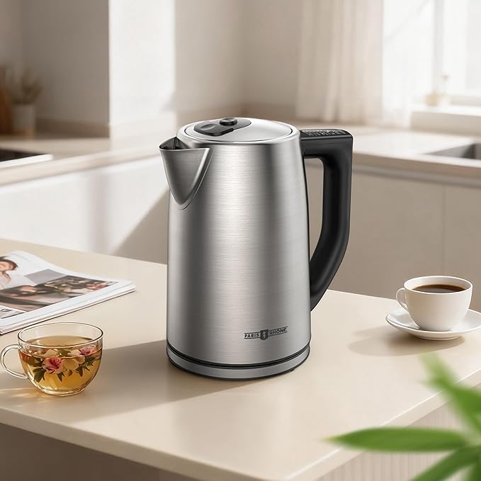 Electric Kettle Temperature Control, 1.7L Stainless Steel Tea Pot, Hot Water Boiler with LED Light,1500 Watts for Fast Heat Up, Strix Thermostat, Auto Shut-Off, Boil-Dry Protection, Keeping Warm
