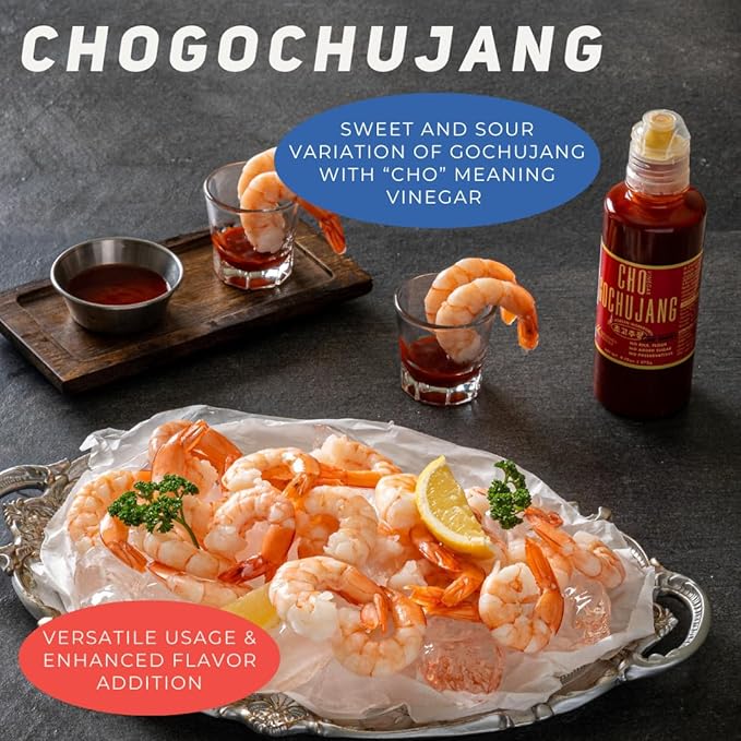 K Kurious Pantry Chogochujang, Korean Red Chili Paste with Vinegar, Sauce, Condiment, Dressing, Dip, No Flour, No Added Sugar, No Preservatives, 9.7oz