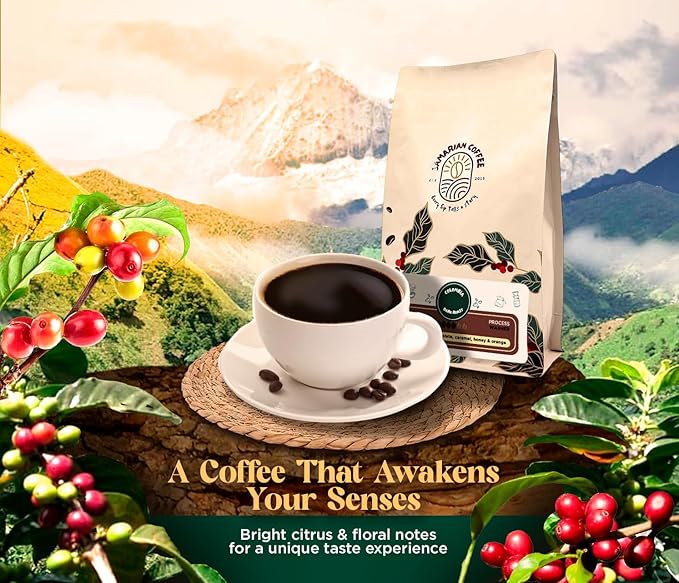 Samarian Coffee – Medium Roast Whole Bean – Colombian Specialty Coffee from Single Estate – Arabica with Citrus & Floral Notes – Smooth & Aromatic – For Pour Over, French Press, Chemex, V60 – 12oz Bag