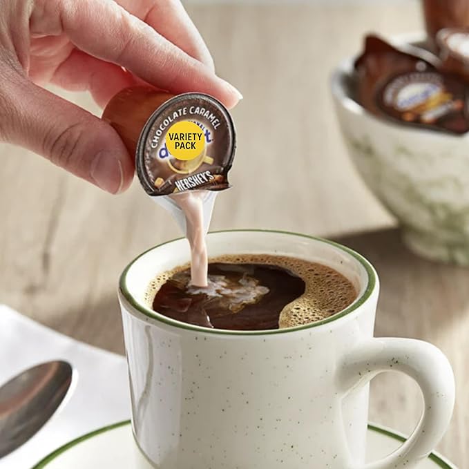 Flavored Coffee Creamer Singles Variety Pack – 30 Liquid Portions, Shelf-Stable & Non-Dairy – No Refrigeration Needed – For Hot & Iced Coffee