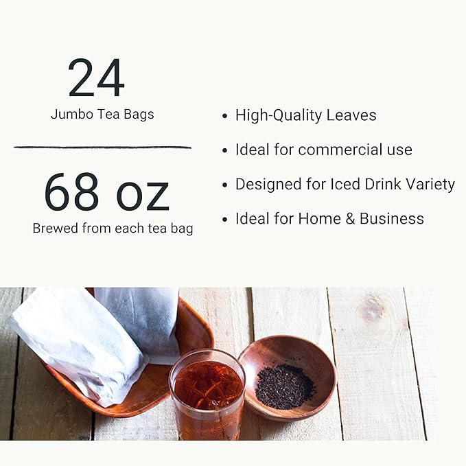 Dong Jyue Classic Black Tea, Commercial-Use Tea Bags, 25g Large Bags, 24 Count (Pack of 1), Taiwanese Black Tea for Milk Tea & Bubble Tea | Enjoy Hot or Iced | 21.16 oz / 600g Total