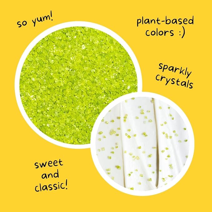 Supernatural Twinkles Sprinkles, Emerald Green Sanding Sugar, Non-GMO, Vegan, 3oz, Made in USA