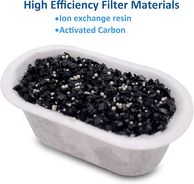 Advanced Replacement Water Filter Cartridges for Mr. Coffee Easy Measure and Dishwashable 12-Cup Coffee Makers, 2-step Advanced Filtration System with Activated Carbon and ion Exchange Resin (6 Pack)