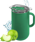 Served Premium Insulated Pitcher (2L/66oz) - Double Walled, Copper Lined Stainless Steel Pitcher with Lid - Vacuum Insulated Carafe for Hot Coffee, Tea, Iced Drinks, Water, Cocktails, and More