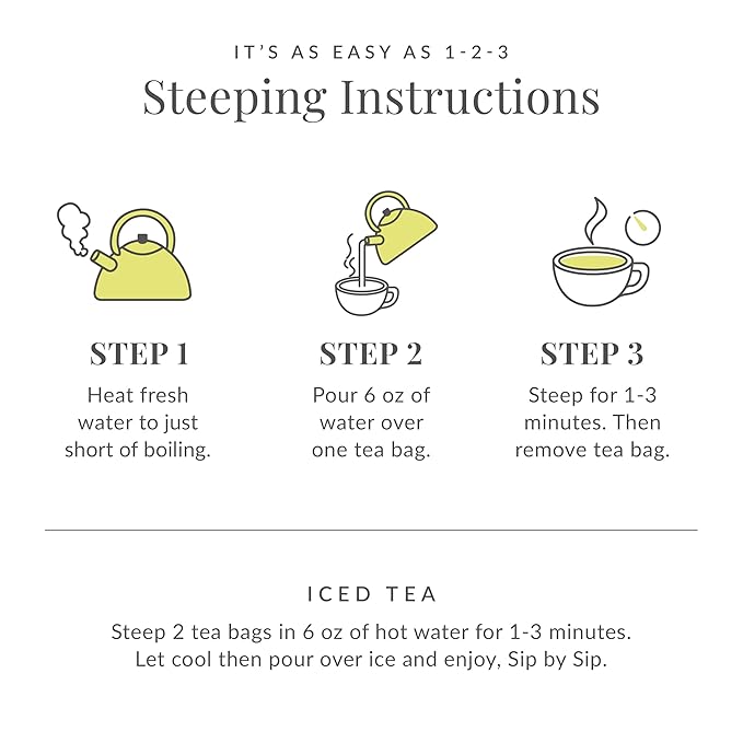 The Republic of Tea – Green Tea with Lemon and Honey Tea Bags, Low Caffeine, 50 Servings