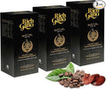 Rich Gano Reishi Mushroom Coffee – (3 Boxes of 30 Sachets) Black Coffee with Ganoderma Extract – All Natural Vegan Friendly Instant Coffee Packets – Zero Jitters Energize Ganoderma