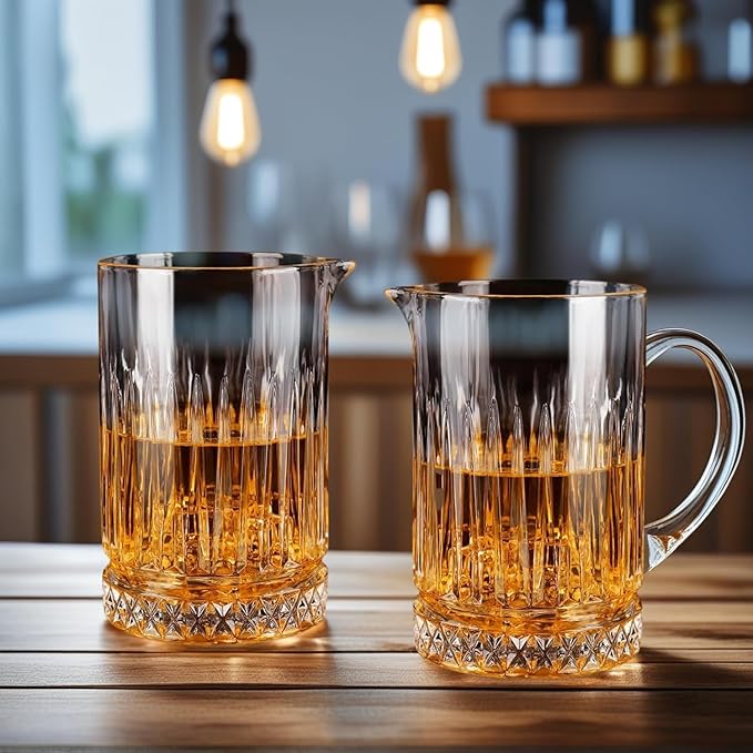2pcs 21oz Cocktail Mixing Glass Bartender - Cocktail Accessories - Bartender Kit for Martini, Manhattan, Old Fashioned - Wedding Anniversary Birthday Christmas Decorations Gift for Home Bar