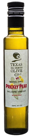 Prickly Pear Balsamic Vinegar - Gourmet Barrel Aged Infused Balsamic Vinegar - Great for Dressing Dipping Glazing - No Artificial Flavors or Added Sugar - Made in Texas (8.5 Fl Oz)