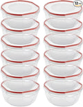 Sterilite Ultra-Seal 4.7 Qt Bowl, Large Airtight Food Storage Container, Latching Lid, Microwave and Dishwasher Safe, Clear With Red Gasket, 12-Pack