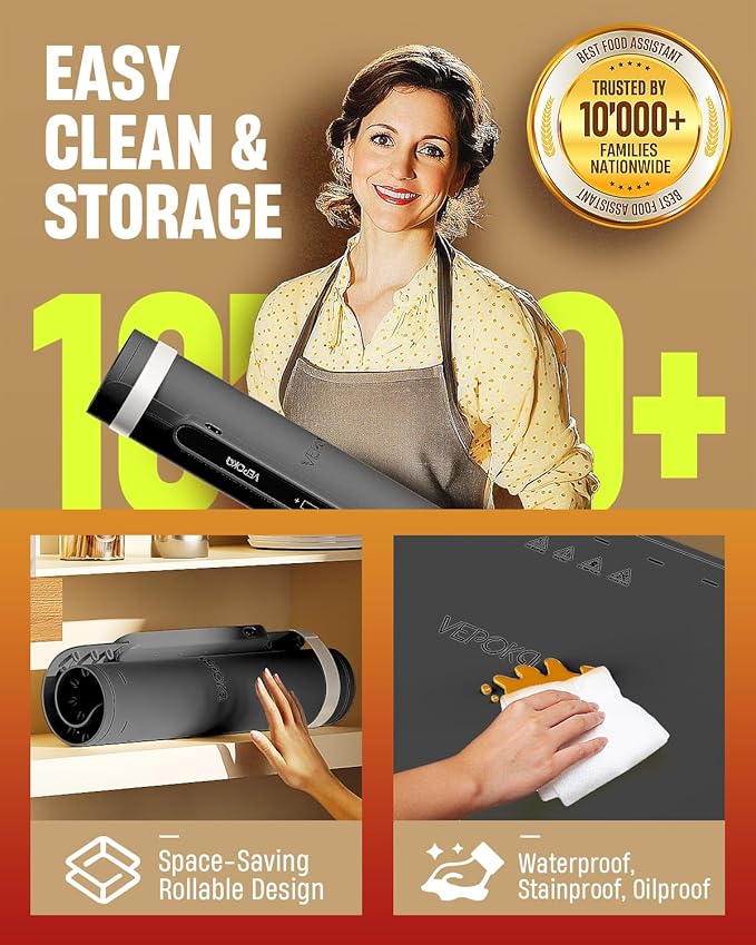 Warming Mat for Food, VEPOKA Food Warmer Mat for Countertop, Electric Warming Tray with 7 Temp Levels & Auto Shut-Off, Food Warmers for Parties, Ideal Gift for Kitchen & Buffet Use