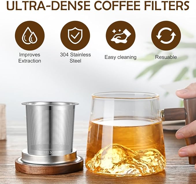 Stainless Steel Tea Infuser for Loose Leaf Tea, Reusable Mesh Strainer for Teapots, Mugs and Cups