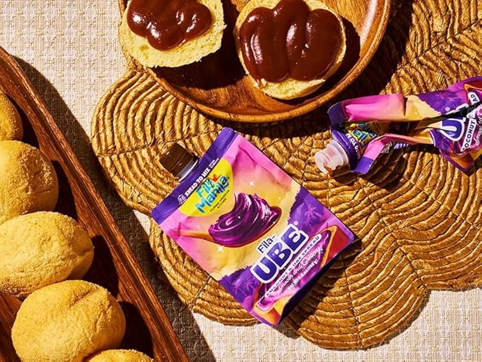 FilaManila Ube New 2024 Coconut Spread - Filipino Sweet Ube Halaya Purple Yam Spread, Vegan, Gluten-Free, No Artificial Colors or Flavors, Perfect for Toast, Desserts & Pastries (3 Pack) - As Seen on Shark Tank & TikTok