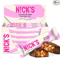 NICKS Peanuts n fudge Keto Chocolate Candy Bars No Added Sugar 180 Calories, 3.0 Net carbs, Gluten Free Sweets Low carb Candy Snack Bar (Multipack 15x40g)