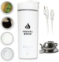 Portable Travel Kettle with Tea Infuser- Mini Electric Kettle with 4 Temperature Settings, with Auto Shut-Off & Boil Dry Protection (White)