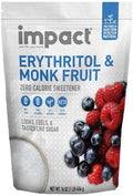 Impact White Monk Fruit & Erythritol Sweetener Blend - Gluten Free, Zero Calories, Net Carbs, Keto, Vegan, Non-GMO - 1 is to 1 Sugar Substitute - 1lb