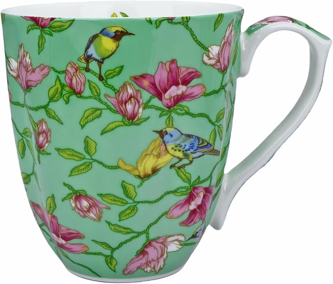 13oz Bone China Floral Mug Bone China Coffee Mugs Bone Teacup Christmas Mugs Birthday Gifts for Women Mom Friends Coworker