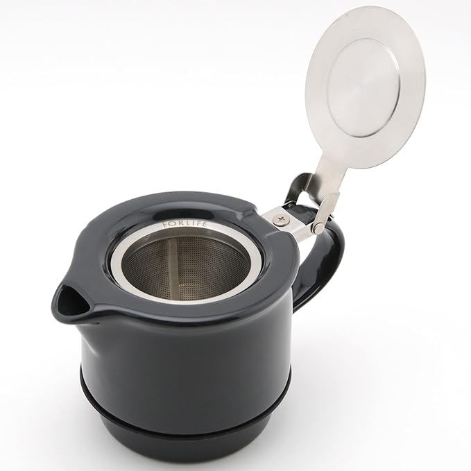 FORLIFE Tea for One with Infuser 14 ounces, Black Graphite