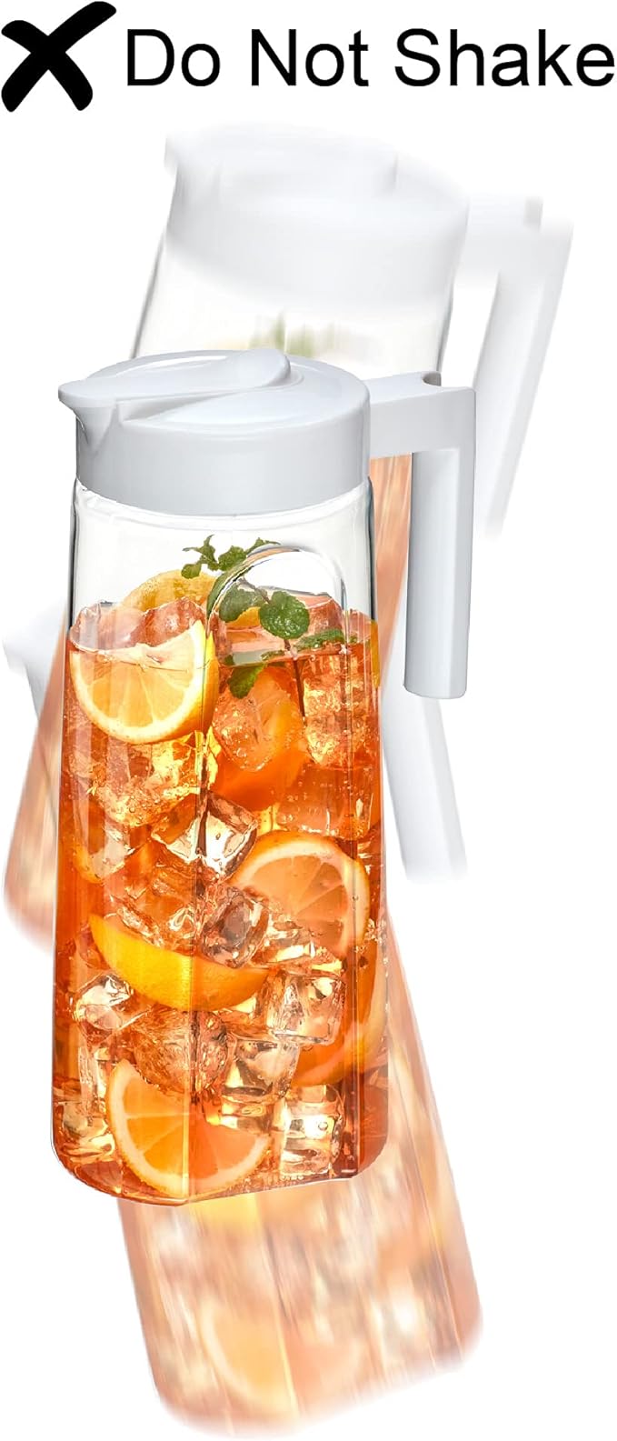 Amazing Abby - Slim - Tritan Pitcher (64 oz), Unbreakable Plastic Water Pitcher with Lid, BPA-Free, Heat-Resistant, Dishwasher-Safe, Great for Both Iced and Hot Drinks, Indoors and Outdoors, Blue