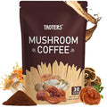 Adaptogenic Mushroom Coffee, 6 Mushrooms Extract Powder (Lion’s Mane, Cordyceps, Turkey Tail & Other) Mixed With Instant Coffee for Focus, Energy and Gut Health Support, 30 Servings