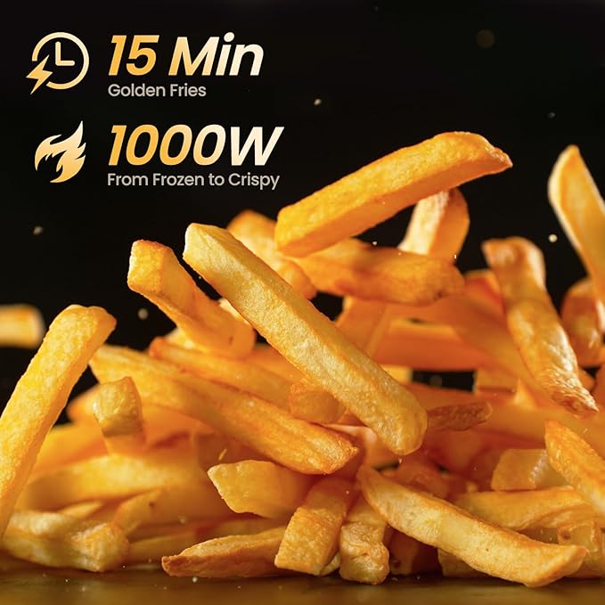 2.1Qt Small Air Fryer - Compact Digital Mini Airfryer with 7-in-1 Presets, 98% Less Oil, Adjustable Temperature & Timer, Shake Reminder, Nonstick, BPA-Free, Dishwasher Safe, Fast & Crispy Cooking