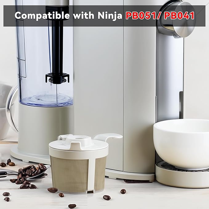 White Plastic Coffee Filter and 100PCS Coffee Paper Filter for ninja pb051, white