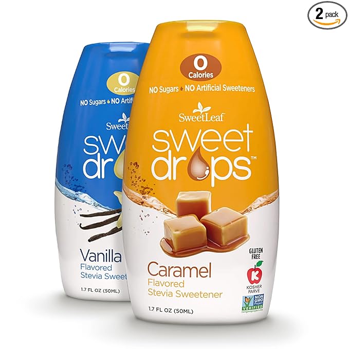 SweetLeaf Sweet Drops - Flavored Stevia Liquid Sweetener, Stevia Extract, Zero Calories, Gluten Free, Keto Friendly, Non GMO, Natural Flavor, Sugar Alternative - Variety Pack, 1.7 Fl Oz (Pack of 2)