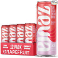 Zevia Zero Sugar Energy Drink, Grapefruit, 12 oz Cans (12-Pack) – Naturally Sweetened, Non-GMO Project Verified, Gluten-Free, Vegan