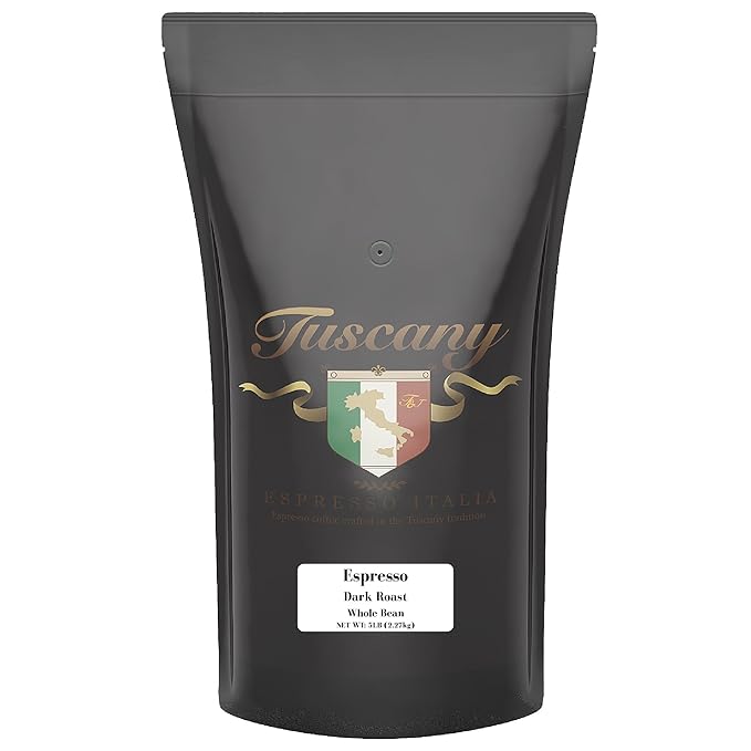 Tuscany Espresso, Medium Roast, Whole Bean, 5 Lb Bag