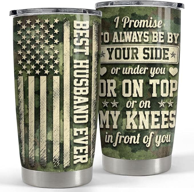 SANDJEST Husband Tumbler 20oz Stainless Steel Insulated Tumblers Coffee Travel Mug Cup Gift for Husband from Wife Gifts for Birthday Valentines Christmas Anniversary