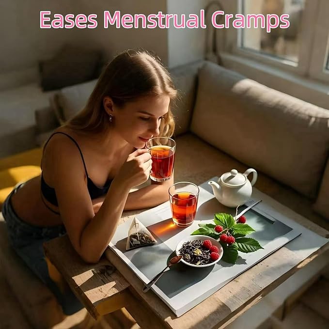 Eastrue-50 Organic Raspberry Leaf Tea Bags-Natural Pregnancy Tea,Red Raspberry Leaf Herbal Tea for Hormone Balance,Menopause - Natural Menstrual Cycle Support,Non-GMO - Caffeine-free