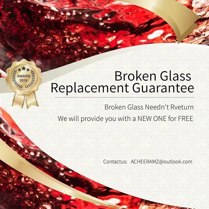 ACHEER Hand Blown Crystal Red Wine Glasses Set of 2, 24oz, Long Stem, Large - Gift Box, Perfect for Men & Women, Ideal for Any Occasion