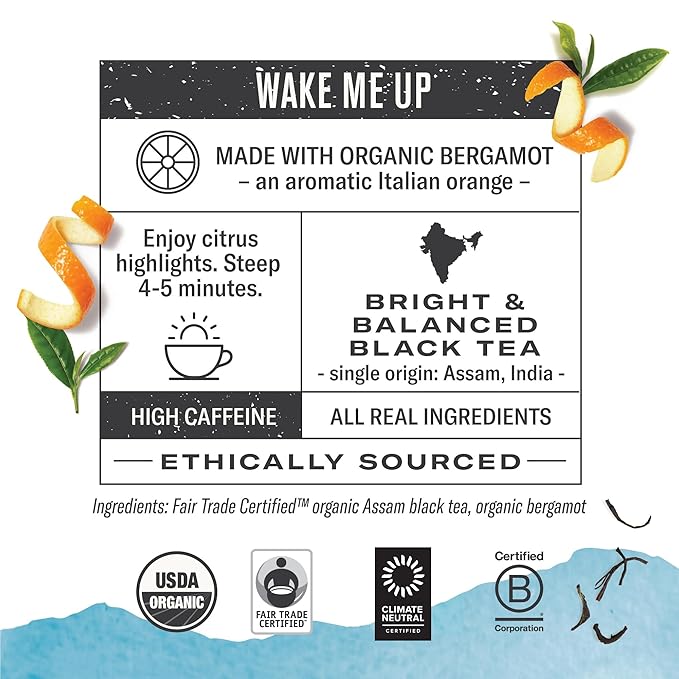 Numi Organic Black Tea Variety Pack, 54 Black Tea Bags, Breakfast Blend, Earl Grey & Golden Chai Teas