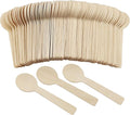 200 Packs Natural 4 Inch Mini Spoons Disposable Birch Utensils for Bakeries, Tasting Samples, Party Events, with Smooth, Splinter-Free & Sturdy, Compatible with Dessert, Gelato and Yogurt