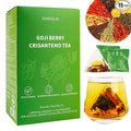 Chrysanthemum Goji Berry Liver Support Tea, Authentic Chinese Herbal Ingredients (Dandelion/Cassia Seed/Gardenia), Tea Bags, Vegan, Sugar-Free & Caffeine-Free,15 Count