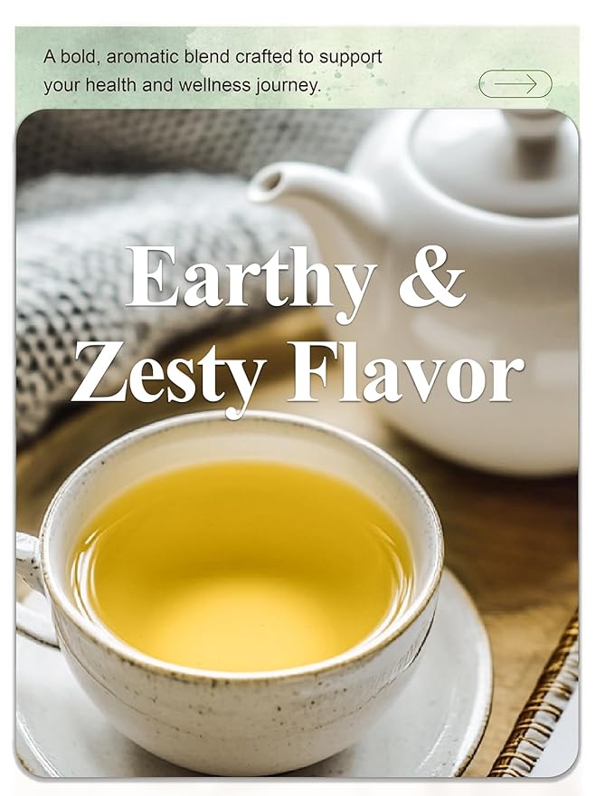 LOOMICA Turmeric Ginger Tea Bags, Caffeine Free, 100% Natural Warm & Spicy Herbal Blend with Zesty Turmeric and Ginger for Comfort, Individually Wrapped Bags, 20 Counts