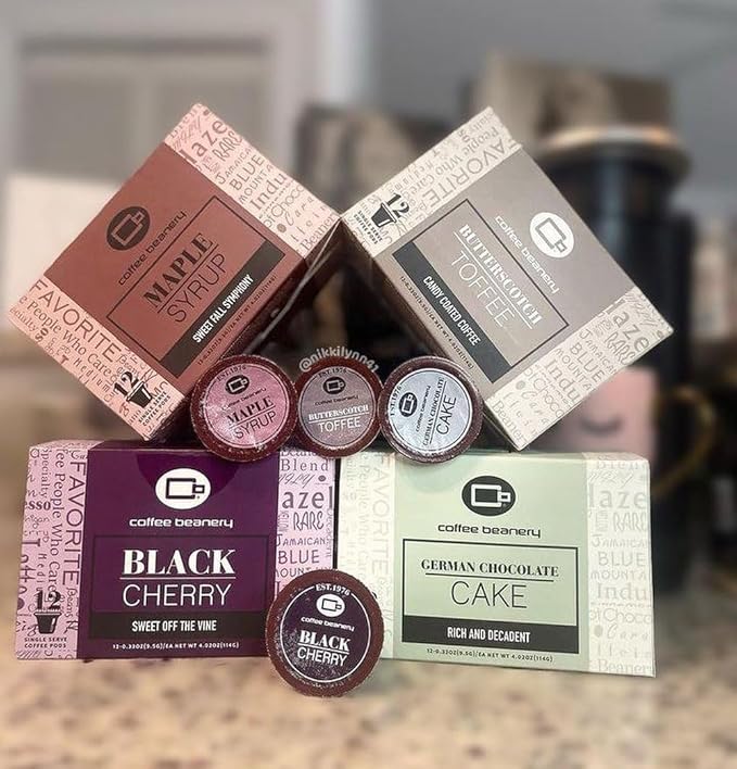 German Chocolate Cake Decaf Coffee Pods by Coffee Beanery| 12ct Flavored Decaf Medium Roast Coffee Pods | 100% Specialty Arabica Gourmet Coffee