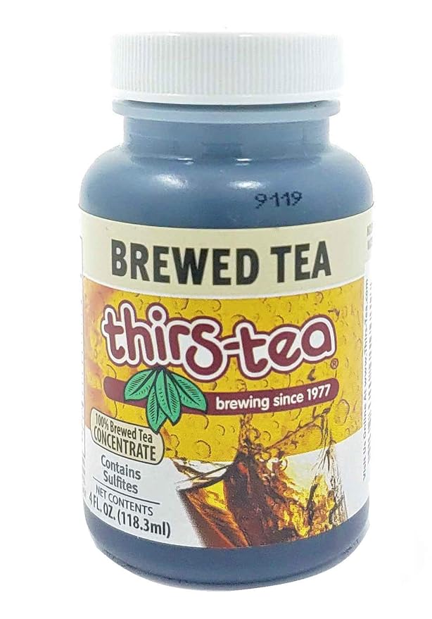 Thirs-Tea Brewed Tea | 4oz Bottle | Unsweetened | 3gal Yield | Caffeine Free