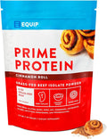 Equip Foods Prime Protein Powder | Clean, Grass Fed Beef Protein Powder for Women & Men | Carnivore Protein Isolate | Paleo, Keto Friendly | Gluten, Dairy Free | 30 Servings, Cinnamon Roll