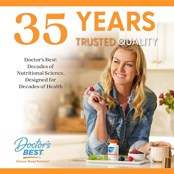 Doctor's Best Natural Vitamin K2 Mk-7 with MenaQ7, 100mcg Vitamin K2 Supplement Supports Bone Health, Non-GMO, 60 Veggie Capsules